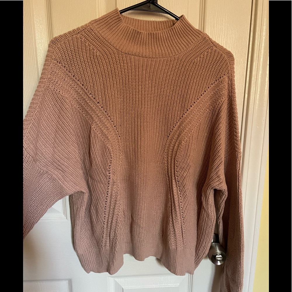 Kendall & Kylie Knitted Mockneck Sweater